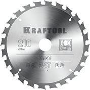 KRAFTOOL Fast 210х30мм 24Т, диск пильный по дереву36950-210-30