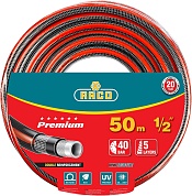 RACO PREMIUM, 1/2″ 50 м, 40 атм, пятислойный, усиленный двумя слоями армирования, поливочный шланг (40300-1/2-50)40300-1/2-50_z01