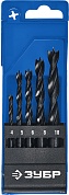ЗУБР 5 шт(4-5-6-8-10 мм), набор спиральных сверл по дереву, М-образная заточка29421-H5_z01
