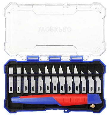 Нож полупрофессиональный 15шт набор WP219005 WORKPROWP219005