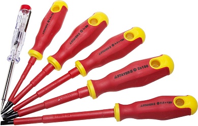 STAYER Electro 6 предм., Набор диэлектрических отверток (25145-H6)25145-H6_z01