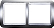 СВЕТОЗАР Гамма, горизонтальная цвет светло-серый металлик двойная, Накладная панель (SV-54146-SM)SV-54146-SM