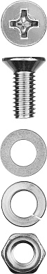 ЗУБР DIN 965 M4 x 16 мм, винт с гайкой и шайбами, 30 шт (303456-04-016)303456-04-016