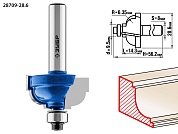 ЗУБР 28,6x16мм, радиус 6.3мм, фреза кромочная калевочная №728709-28.6
