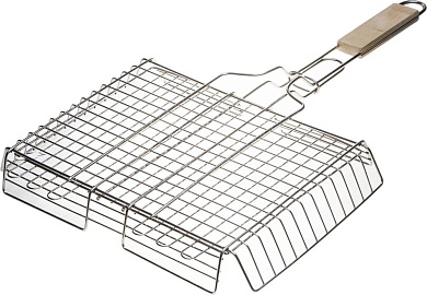 GRINDA Barbecue 340х260 мм, нержавеющая сталь, объемная решетка-гриль (424732)424732