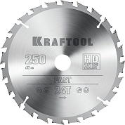 KRAFTOOL Fast 250х32мм 24Т, диск пильный по дереву36950-250-32