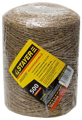 STAYER 500 м, d 1.4 мм, 1250 текс 13.5 кгс, льнопеньковый шпагат (50110-500)50110-500