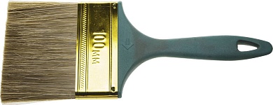 ЗУБР Аква КП-14 100 мм, 4'' смешанная щетина пластмассовая рукоятк, Плоская кисть, МАСТЕР (4-01014-100)4-01014-100