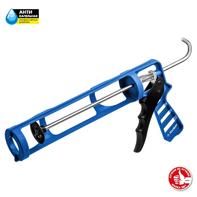 ЗУБР 310 мл антикапельная система, Скелетный пистолет для герметика, ПРОФЕССИОНАЛ (06632)06632