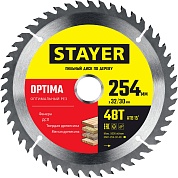 STAYER OPTIMA 254 x 32/30мм 48Т, диск пильный по дереву, оптимальный рез3681-254-32-48_z01