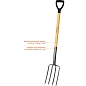 GRINDA размеры 280x180x1200 мм, антикор. покрытие, деревянный черенок высш. сорт, с пластиковой рукояткой, вилы садовые, ProLine (39727)