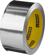 STAYER ProTape 50 мм, x 25 м до 120 °С, Алюминиевая лента самоклеящаяся, PROFESSIONAL (12268-50-25)12268-50-25