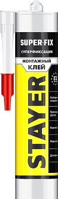STAYER 280 мл, белый, Суперсильный монтажный клей, PROFESSIONAL (41323)41323