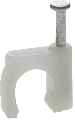 ЗУБР СД-К 10 мм, круглая скоба-держатель с оцинкованным гвоздем, 40 шт, Профессионал (45111-10)45111-10