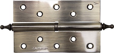 ЗУБР 125х75х2.5 мм, разъемная, левая, цвет старая латунь (AB), 2 шт, карточная петля (37605-125-5L)37605-125-5L