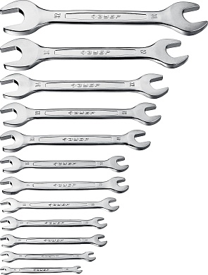 ЗУБР 12 шт, 6-32 мм, Набор рожковых гаечных ключей, Профессионал (27011-H12)27011-H12_z01