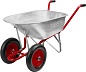 ЗУБР Т-21, 90 л, 180 кг, двухколесная, оцинкованная сталь, стальные опоры и ось, садово-строительная тачка (39952)
