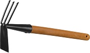 GRINDA ProLine 113х100х575 мм, 3 зубца, деревянная ручка, мотыга-рыхлитель (421517)421517