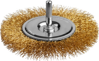MIRAX 100 мм, витая латунированная стальная проволока, 0.3 мм, Щетка дисковая (35145-100)35145-100
