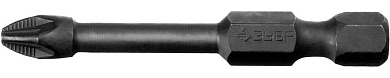ЗУБР 2 шт, PZ 2, 50 мм, Ударные биты (26023-2-50-S2)26023-2-50-S2