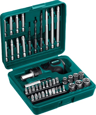 KRAFTOOL Kompakt-43 с насадками 43 предм., Реверсивная отвертка (25556-H43)25556-H43