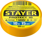 STAYER Protect-10 10м х 15мм 5000В желтая, Изоляционная лента ПВХ (12292-Y)12291-Y_z01