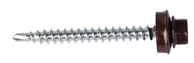 ЗУБР СКД 8017 50 х 4.8 мм, шок.-коричн., кровельный саморез, 250 шт (4-300315-48-050-8017)4-300315-48-050-8017