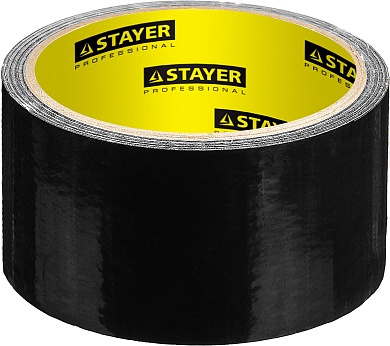 STAYER 48 мм, 10 м, черная, Армированная лента, PROFESSIONAL (12086-50-10)12086-50-10