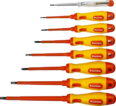 KRAFTOOL Х-Drive Electro 8 предм., Набор высоковольтных отверток (250088-H8)250088-H8