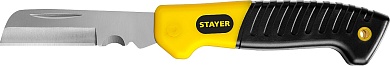 STAYER Монтерский складной нож прямое лезвие (45408)45408