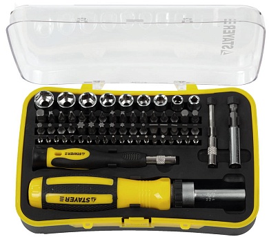 STAYER Compact-65 65 предм., Реверсивная отвертка с насадками (25310-H65)25310-H65