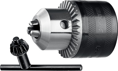 Патрон ударный STAYER ″PROFESSIONAL″ ключевой для дрели, 13 мм, с ключом в комплекте, посадочная резьба 1/2″, Д 1,5-13мм29055-13-1/2