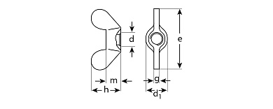 ЗУБР DIN 315 M6, барашковая гайка, цинк, 5 кг (303730-06)303730-06