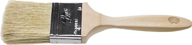 STAYER UNIVERSAL-lux 75 мм, 3″ светлая натуральная щетина, деревянная ручка, Плоская кисть (01053-075)01053-075