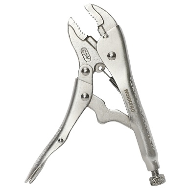 Клещи фиксирующие с изогнутыми зажимами 130мм CR-V проф WP231057 WORKPROWP231057