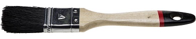 STAYER UNIVERSAL-EURO 25 мм, 1″ чёрная натуральная щетина, деревянная ручка, Плоская кисть (01022-025)01022-025