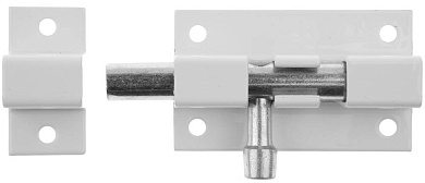 ШП-50 БЦ для окон и мебели, 50 мм, цвет белый/цинк, накладная задвижка (37751-50)37751-50