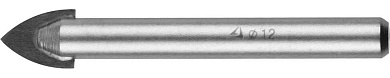 STAYER 12 мм, 2х кромка, цилиндр хвостовик, Сверло по стеклу и кафелю (2986-12)2986-12