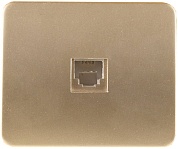 СВЕТОЗАР Гамма, телефонная одинарная без вставки и рамки цвет золотой металлик, Электрическая розетка (SV-54117-GM)SV-54117-GM