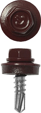 ЗУБР СКМ 3005 25 х 5.5 мм, темн.-красн., кровельный саморез, 420 шт (4-300315-55-025-3005)4-300315-55-025-3005