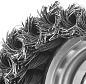ЗУБР 80 мм, М14, жгутированная стальная проволока, 0.5 мм, Щетка чашечная усиленная, Профессионал (3527-080)