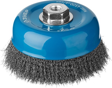 ЗУБР 150 мм, М14, витая стальная проволока, 0.3 мм, Щетка дисковая, Профессионал (35261-150)35261-150_z02