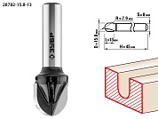 ЗУБР 15.8x13мм, радиус 7.9мм, фреза пазовая галтельная28782-15.8-13