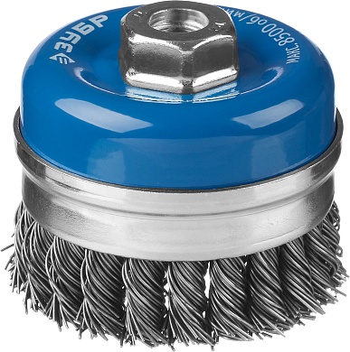 ЗУБР 80 мм, стальная проволока, 0.8 мм, Щетка чашечная, Профессионал (35271-080)35271-080_z02