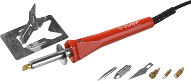 ЗУБР 30Вт, Прибор для выжигания с набором насадок (55426)55426