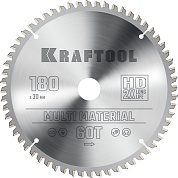 KRAFTOOL Multi Material 180х30мм 60Т, диск пильный по алюминию36953-180-30