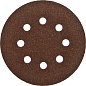 Круг шлифовальный ЗУБР ″СТАНДАРТ″ из абразивной бумаги на велкро основе, 8 отв., Р80, 125мм, 5шт