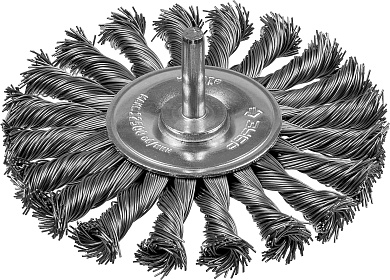 ЗУБР ″Профессионал″. Щетка дисковая для дрели, жгутированная стальная проволока 0,5мм, 100мм3522-100_z02