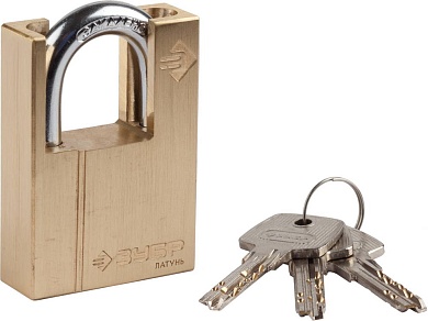 ЗУБР 50 мм, дополнительная защита дужки, навесной замок (37297-50)37297-50