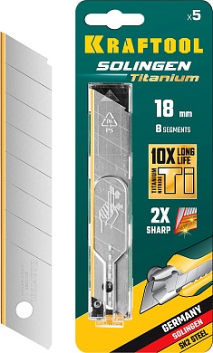 KRAFTOOL 18 мм, 5 шт, Сегментированные лезвия (09605-TIN-18-S5)09605-TIN-18-S5_z02